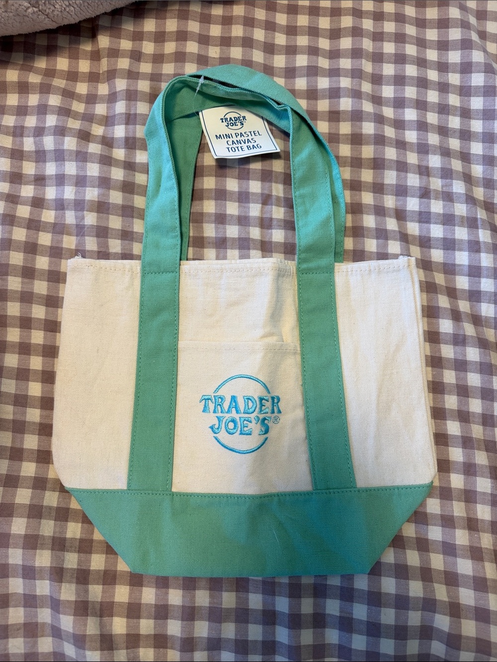Trader Joe’s Mini Green Canvas Tote Bag
